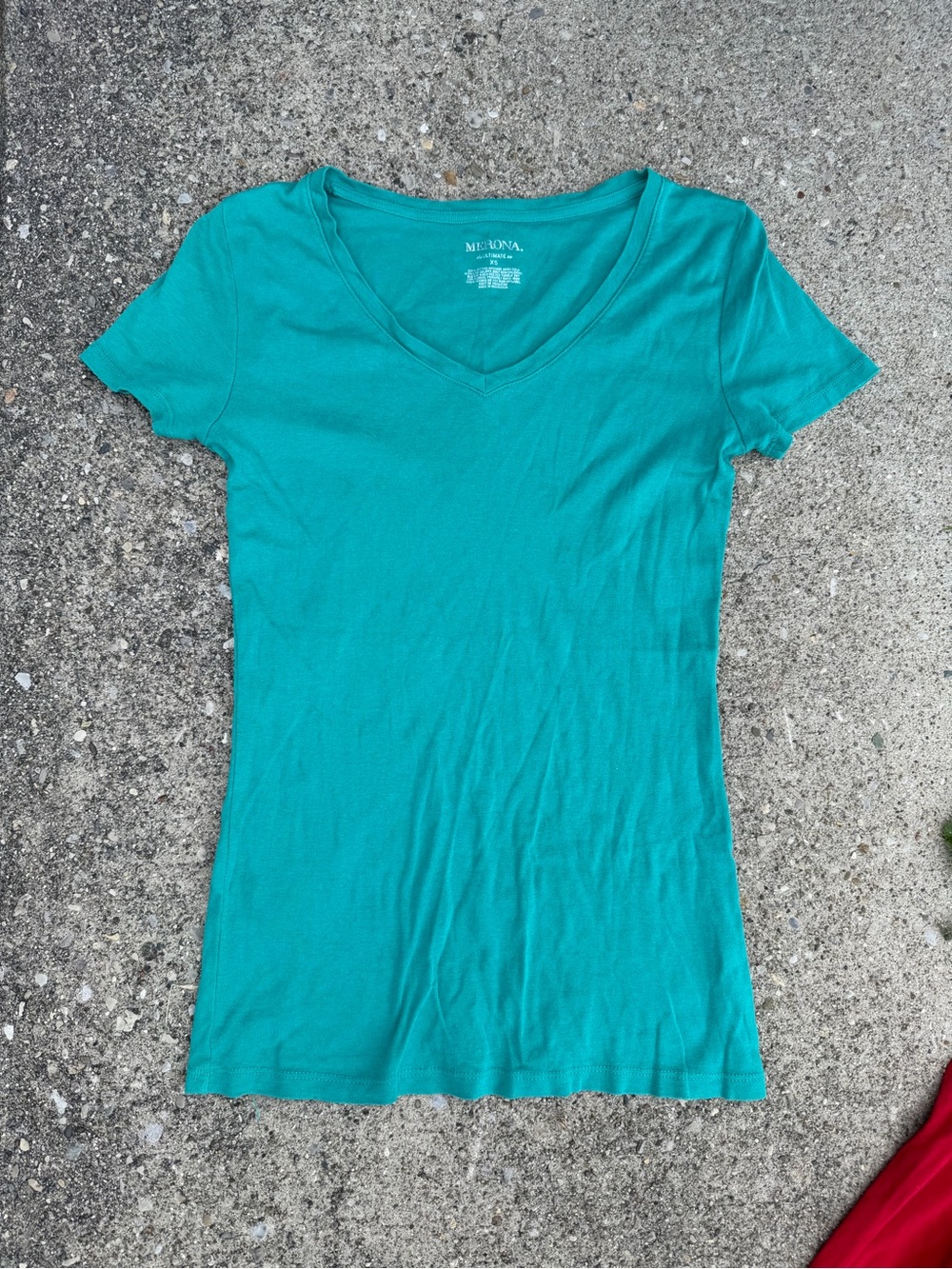 Merona Teal Short Sleeve V-Neck Tee